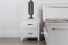 Picture of [FLOOR MODEL CLEARANCE] PORTLAND 2-Drawer Solid Wood Bedside Table (Matte White)