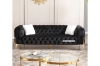 Picture of [FLOOR MODEL CLEARANCE] NORFOLK Button-Tufted Velvet Sofa Range (Black) - 1 Seater (Armchair) 