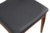 Picture of HORN Solid Wood Dining Chair with Black Cushion (Walnut)