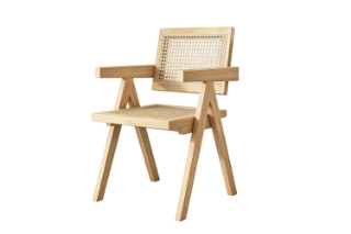 Picture of CHANDIGARH Solid Wood Replica Armchair (Natural) - Each