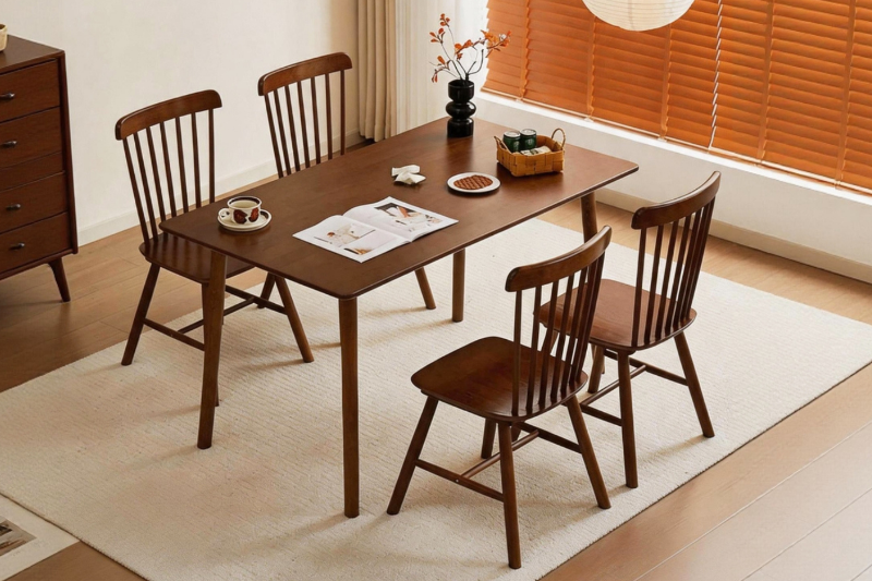 Picture of WINDSOR 59" 5PC Solid Wood Dining Set