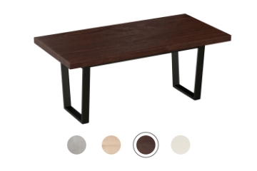 Picture of SYNERGYPLUS Modular Dining System - 63"/71"/78.5" Thick Table Top in 4 Colors with Trapezoid Metal Legs