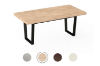 Picture of SYNERGYPLUS Modular Dining System - 63"/71"/78.5" Thick Table Top in 4 Colors with Trapezoid Metal Legs