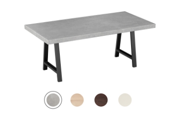 Picture of SYNERGYPLUS Modular Dining System - 63"/71"/78.5" Thick Table Top in 4 Colors with A-Frame Metal Legs