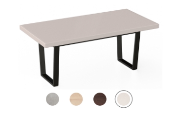 Picture of SYNERGYPLUS Modular Dining System - 63"/71"/78.5" Thick Table Top with 3 Different Leg Options (Champagne)