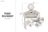 Picture of MAREN 4-Drawer Corner Dressing Table with LED Mirror & Power Station & Stool (White)