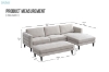 Picture of FINCH Fabric Ottoman/Bench (Beige)