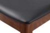 Picture of HORN Solid Wood Frame Dining Chair with Black Cushion (Walnut) - Each