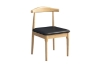 Picture of HORN Solid Wood Dining Chair with Black Cushion (Natural Color) - 4 Chairs in 1 Carton