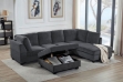 Picture of LIBERTY Premium Sectional Sofa with Ottoman (Dark Grey) 