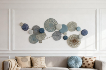 Picture of CIRCLES French Style Metal Wall Art (55"x25.5")