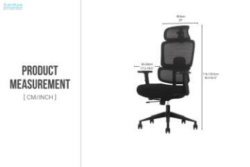 Picture of FLEXO Height Adjustable Office Chair with Adjustable Headrest & Backrest, Seat Slider (Dark)