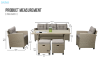 Picture of ALBANY 3+1+1 Wicker Dining Outdoor Sofa Set 