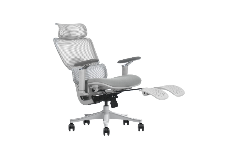 Picture of FLEXO Pro Height Adjustable Mesh Office Chair with Adjustable Headrest & Backrest, 5D Armrests and Seat Slider (Grey)