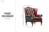 Picture of WILLIFORD 100% Genuine Leather Chesterfield High Back Wing Patchwork Armchair/Sofa Chair (Multicolor)