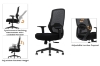 Picture of AVERY Mid Back Office Chair with Adjustable Backrest & Lumbar Support
