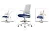 Picture of AERIS Mid Back Automatic Gliding Multifunctional Office Chair with Adjustable Foot Ring