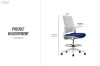 Picture of AERIS Mid Back Automatic Gliding Multifunctional Office Chair with Adjustable Foot Ring