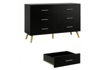 Picture of ELARA 6-Drawer Dresser/Storage Cabinet (Black)