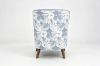 Picture of LUNORA Blue Accent Armchair/Sofa Chair with Floral Outer Back