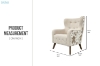Picture of LUNORA Beige Accent Armchair/Sofa Chair with Floral Outer Back