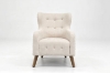 Picture of LUNORA Beige Accent Armchair/Sofa Chair with Floral Outer Back