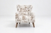 Picture of LUNORA Beige Accent Armchair/Sofa Chair with Floral Inner Seat