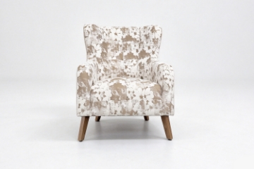 Picture of LUNORA Beige Accent Armchair/Sofa Chair with Floral Inner Seat
