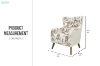 Picture of LUNORA Beige Accent Armchair/Sofa Chair with Floral Inner Seat