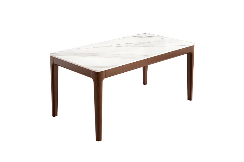 Picture of HARU Solid Wood Dining table with Sintered Stone Top  - 63"