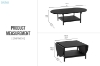 Picture of MORPH Expandable Coffee Table with Storage Shelf (Black)