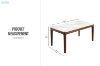 Picture of HARU Solid Wood Dining table with Sintered Stone Top  - 63"