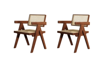 Picture of CHANDIGARH Solid Wood Replica Armchair (Walnut)