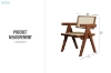Picture of CHANDIGARH Solid Wood Replica Armchair (Walnut)