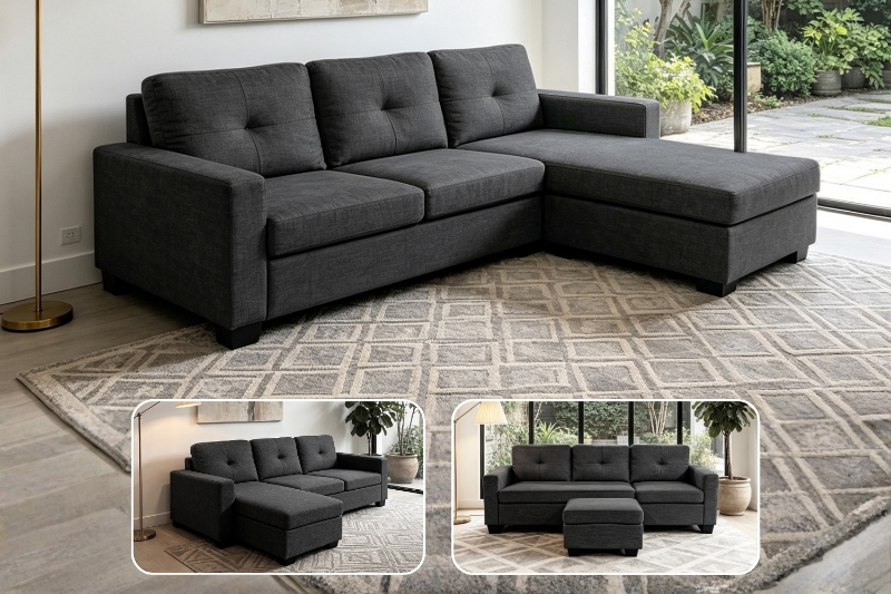 Picture of ASPEN Fabric Reversible Sectional Sofa