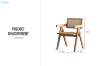Picture of CHANDIGARH Solid Wood Replica Armchair (Natural) - Each