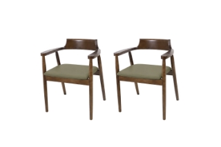 Picture of HIROSHIMA Solid Wood Replica Dining Armchair - 2 Chairs in 1 Carton