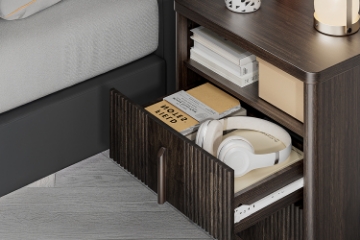 Picture of BRENOR Nightstand with AC Outlets, USB & Type-C Charging Ports