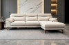 Picture of ANVIL 100% Genuine Leather Sectional Sofa (Light Gray)