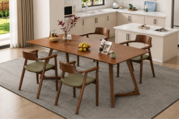 Picture of RIKA 5PC 63" Solid Wood Dining Set