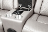 Picture of MONROSE Air Leather Dual Motor Reclining Sofa Range with Bluetooth Speaker + USB Port, Power Socket & Wireless Charging + LED Lighting (Light Grey)