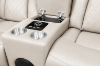 Picture of MONROSE Air Leather Dual Motor Reclining Sofa Range with Bluetooth Speaker + USB Port, Power Socket & Wireless Charging + LED Lighting (Light Grey)