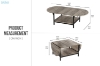 Picture of MORPH Expandable Coffee Table with Storage Shelf (Grey)
