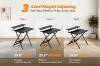 Picture of NORIX 31.5" Height Adjustable Foldable Office Desk with Adjustable Top Shelf (Black)
