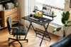 Picture of NORIX 31.5" Height Adjustable Foldable Office Desk with Adjustable Top Shelf (Black)
