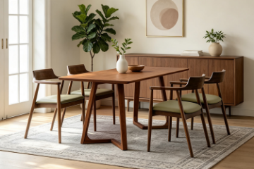 Picture of RIKA 5PC 63" Solid Wood Dining Set