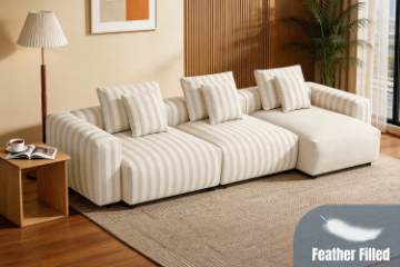 Picture of ROMINA Feather-Filled Modular Sectional Sofa Range  | Water, Oil & Dust Resistant Fabric