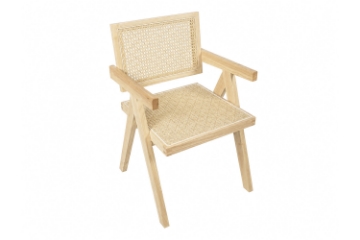 Picture of CHANDIGARH Solid Wood Replica Armchair (Natural) - Each