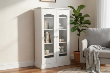 Picture of AVALON 2-Door Ribbed Glass Display Cabinet (23.5"x41")