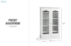 Picture of AVALON 2-Door Ribbed Glass Display Cabinet (23.5"x41")